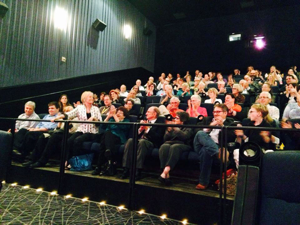 A packed crowd at the Angelika Theater.